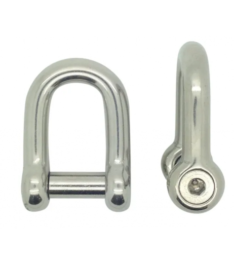 Stainless Steel D Shackle with Allen Pin