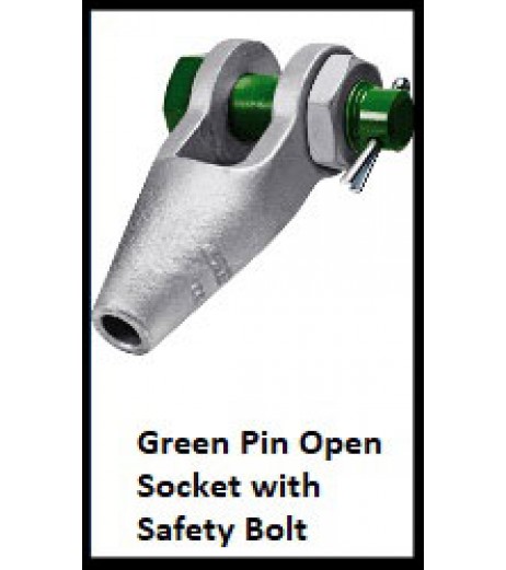 Green Pin Open Socket with Safety Bolt
