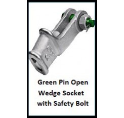 Green Pin Open Wedge Socket with Safety Bolt