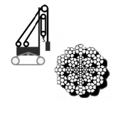 24x7 nr Compacted Piling Crane Hoist Rope