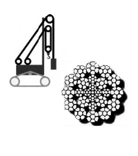 24x7 nr Compacted Piling Crane Hoist Rope