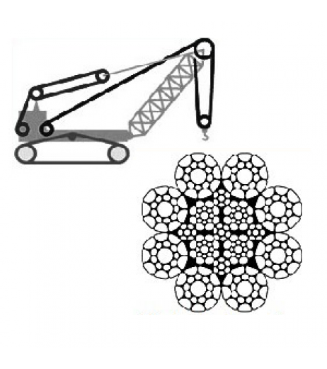 8x25 Mobile Lattice Boom Crane Rope – Compacted & Non Rotating