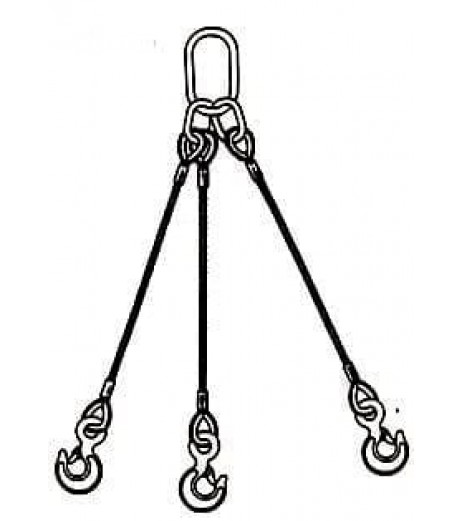 Three Leg Wire Rope Slings